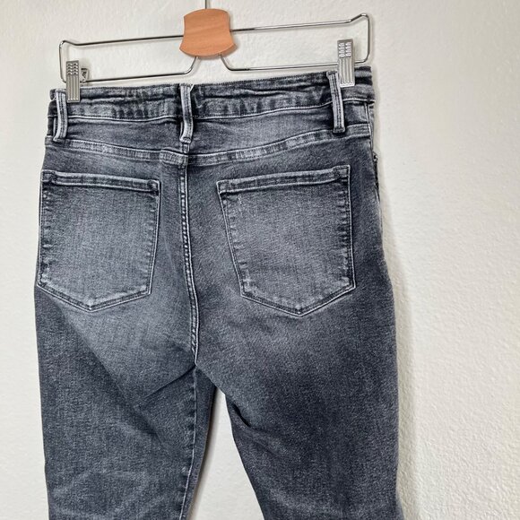 Frame Le One High Waist Crop Skinny Jeans In Hughes Size 2 Gray Denim - Picture 5 of 12